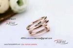 Perfect Replica AAA Cartier Double Nail Rings - All Rose Gold Ring